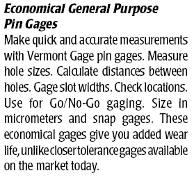 Vermont Pin Gage Libaraies