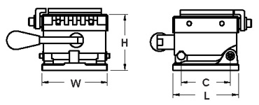 MAGNA-SINE Magnetic Sine Plate Dimensional Drawing